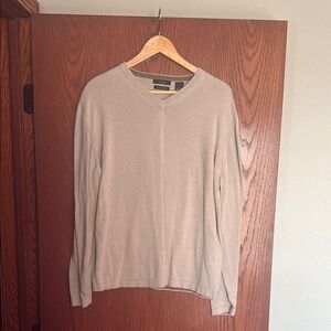 Cezani Tan V-Neck Sweater